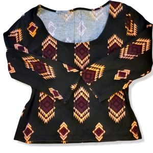 Charlotte Russe Quarter Sleeve Crop Top